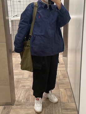 「古着女子」｜「アイテム（その他アウター）」を使った、airiさん（レディース・163cm）の春コーディネート