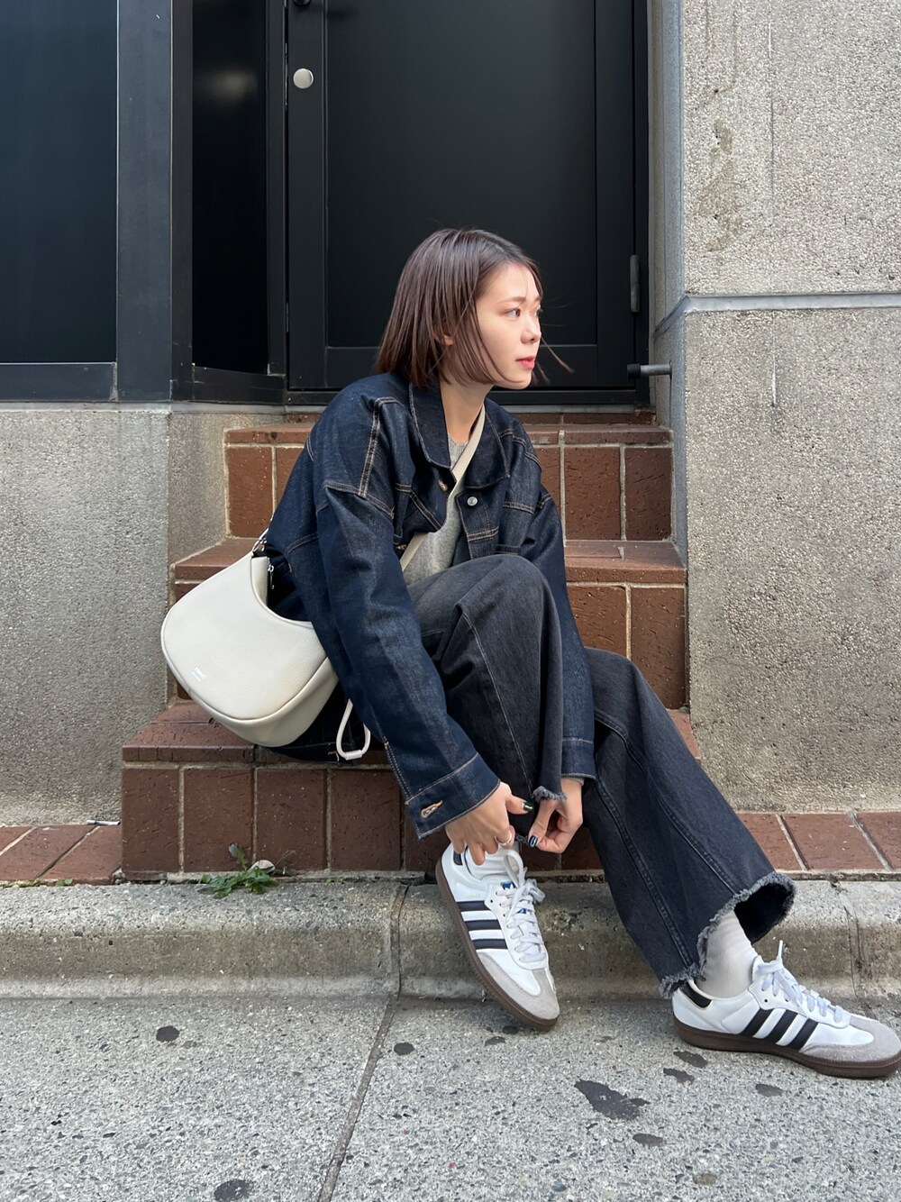 bonlecill デニムジャケット　セットアップ BONLECILL デニムジャケット gジャン ルーズデニムジャケット/G
