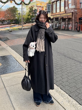 「アイテム（チャーム）」を使った、chiさん（レディース・162cm）の冬コーディネート