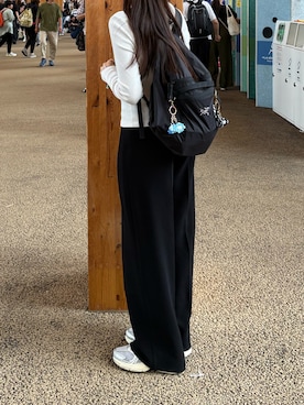 「アイテム（バックパック/リュック）」を使った、pinoさん（レディース・154cm）の秋コーディネート