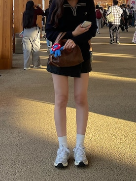 「アイテム（ポロシャツ）」を使った、pinoさん（レディース・154cm）の秋コーディネート