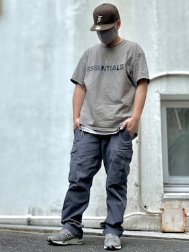 「FOG ESSENTIALS（エフオージーエッセンシャルズ）のアイテム（帽子）」を使った、ktacsさん（メンズ・170cm）の夏コーディネート
