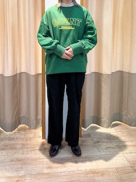 「Samansa Mos2 blue（サマンサモスモスブルー）のアイテム（スウェット）」を使った、砂糖さん（レディース・155cm）の秋コーディネート