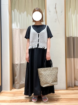 「シック」｜「アイテム（ワンピース/ドレス）」を使った、砂糖さん（レディース・155cm）の夏コーディネート