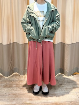 「blue」｜「アイテム（ジャケット/アウター）」を使った、砂糖さん（レディース・155cm）の秋コーディネート