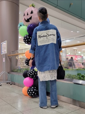 「RAGEBLUE（レイジブルー）のアイテム」を使った、しぃさん（レディース・164cm）の秋コーディネート