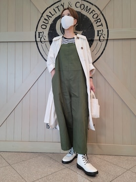 「Samansa Mos2（サマンサ モスモス）のアイテム（ステンカラーコート）」を使った、しぃさん（レディース・164cm）の秋コーディネート