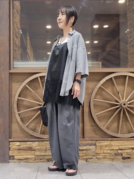 「Java（ジャバ）のアイテム（パンツ）」を使った、しぃさん（レディース・162cm）の夏コーディネート