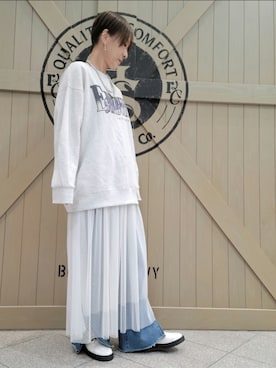 「ehka sopo（エヘカソポ）のアイテム（アクセサリー）」を使った、しぃさん（レディース・164cm）の冬コーディネート