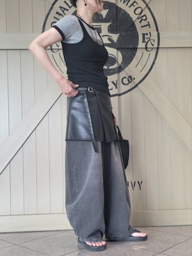 「PBLIM（ページボーイリム）のアイテム」を使った、しぃさん（レディース・162cm）の夏コーディネート