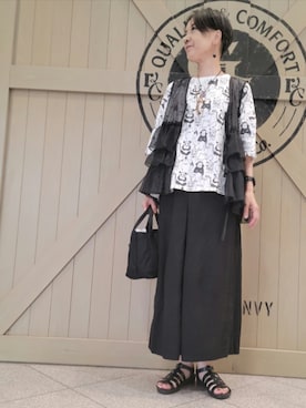 「スカーチョコーデ」｜しぃさん（レディース・164cm）の夏コーディネート