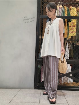「MOUSSY（マウジー）のアイテム」を使った、しぃさん（レディース・164cm）の夏コーディネート