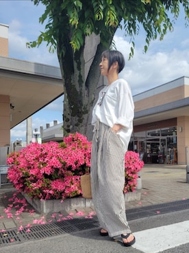 「Java（ジャバ）のアイテム（パンツ）」を使った、しぃさん（レディース・162cm）の夏コーディネート