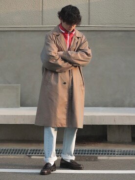 「Levis」｜「アイテム（ナイロンジャケット）」を使った、てぃーりくさん（メンズ・170cm）の春コーディネート