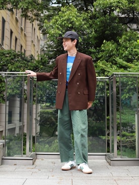 「PENDLETON（ペンドルトン）のアイテム（キャップ）」を使った、てぃーりくさん（メンズ・170cm）の春コーディネート