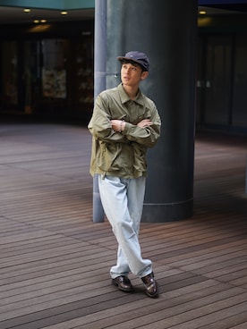 「PENDLETON（ペンドルトン）のアイテム（キャップ）」を使った、てぃーりくさん（メンズ・170cm）の秋コーディネート