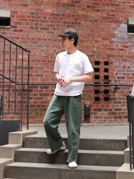 「PENDLETON（ペンドルトン）のアイテム（キャップ）」を使った、てぃーりくさん（メンズ・170cm）の春コーディネート