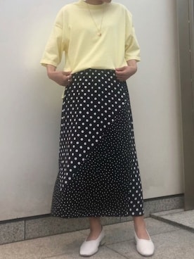 「NOMBRE IMPAIR（ノンブルアンペール）のアイテム（スカート）」を使った、saegusa.さん（レディース・151cm）の春コーディネート