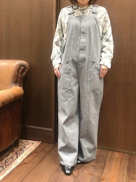 「NOMBRE IMPAIR（ノンブルアンペール）のアイテム（サロペット/オーバーオール）」を使った、saegusa.さん（レディース・151cm）の冬コーディネート