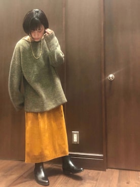 「NOMBRE IMPAIR（ノンブルアンペール）のアイテム（ブーツ）」を使った、saegusa.さん（レディース・151cm）の秋コーディネート