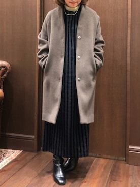 「NOMBRE IMPAIR（ノンブルアンペール）のアイテム（その他アウター）」を使った、saegusa.さん（レディース・151cm）の冬コーディネート