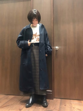 「NOMBRE IMPAIR（ノンブルアンペール）のアイテム（ブーツ）」を使った、saegusa.さん（レディース・151cm）の秋コーディネート