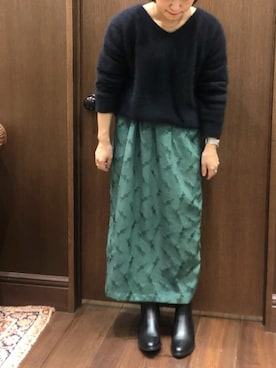 「NOMBRE IMPAIR（ノンブルアンペール）のアイテム（ブーツ）」を使った、saegusa.さん（レディース・151cm）の秋コーディネート