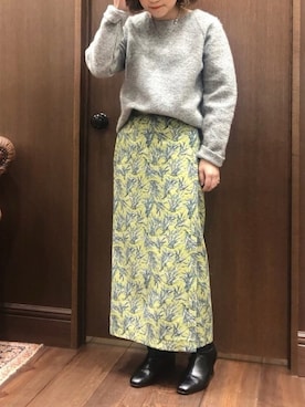 「NOMBRE IMPAIR（ノンブルアンペール）のアイテム（スカート）」を使った、saegusa.さん（レディース・151cm）の冬コーディネート