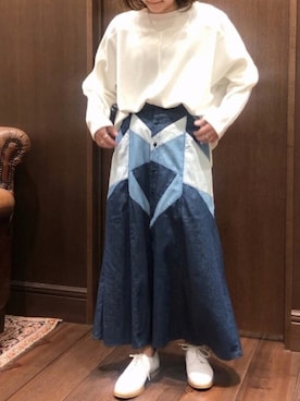 「NOMBRE IMPAIR（ノンブルアンペール）のアイテム（ドレスシューズ）」を使った、saegusa.さん（レディース・151cm）の冬コーディネート