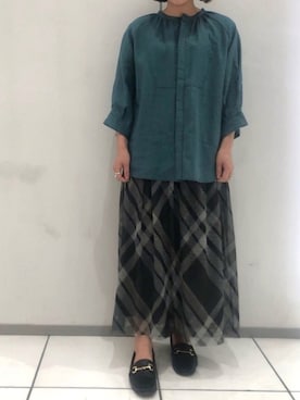 「NOMBRE IMPAIR（ノンブルアンペール）のアイテム（スカート）」を使った、saegusa.さん（レディース・151cm）の春コーディネート
