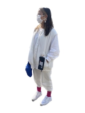 「春服デビュー宣言」｜「アイテム（MA-1）」を使った、88aoie88さん（レディース・153cm）の春コーディネート
