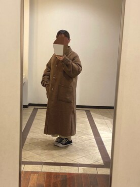 「ehka sopo（エヘカソポ）のアイテム（ステンカラーコート）」を使った、maronさん（レディース・151cm）の冬コーディネート