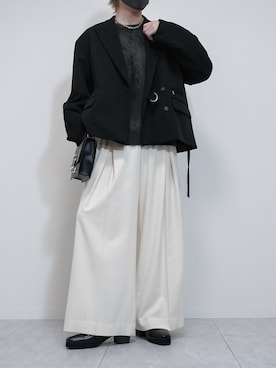「アイテム（テーラードジャケット）」を使った、けいさん（メンズ・177cm）の秋コーディネート