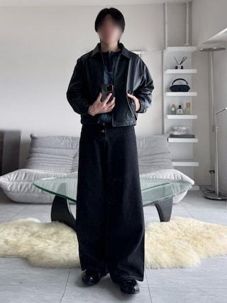 「VELNUS(ベルナス)の【VELNUS】【12oz】Wide Straight Button-Fly Denim Pants /ワイドストレート ボタンフライ デニムパンツ(デニムパンツ)」を使った、けいさん(メンズ・177cm)の秋コーディネート