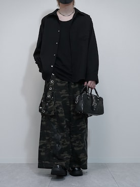 「アイテム（カーゴパンツ）」を使った、けいさん（メンズ・177cm・20代）の夏コーディネート