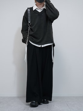 「アイテム（スラックス）」を使った、けいさん（メンズ・177cm）の夏コーディネート