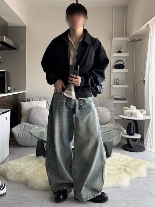 【新品未使用】OLD バレンシアガ　長袖ポロシャツ　リネン混　透かし編み　BB セール】透かし編みポロ衿プルオーバー/新色追加（ポロシャツ