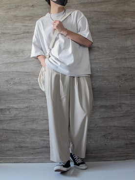 「ADAMASTE（アダマスト）のアイテム（パンツ）」を使った、けいさん（メンズ・177cm）の春コーディネート