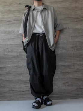 「アイテム（カーゴパンツ）」を使った、けいさん（メンズ・177cm・10代）の春コーディネート