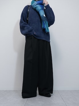 「アイテム（マフラー）」を使った、けいさん（メンズ・177cm）の秋コーディネート