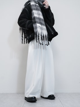 「アイテム（ムートンコート）」を使った、けいさん（メンズ・177cm・20代）の秋コーディネート