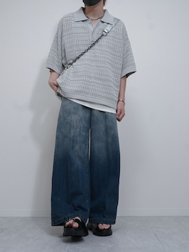 「アイテム（ポロシャツ）」を使った、けいさん（メンズ・177cm）の夏コーディネート