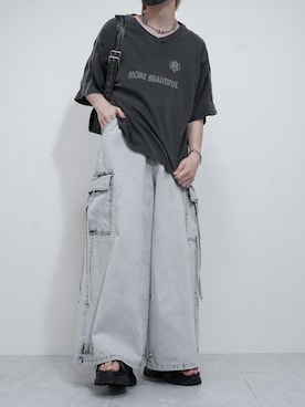 「アイテム（カーゴパンツ）」を使った、けいさん（メンズ・177cm・10代）の夏コーディネート