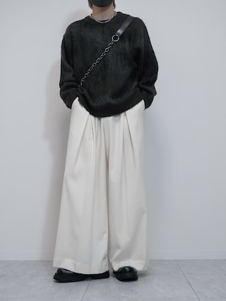 「VELNUS（ベルナス）の【VELNUS】Double tuck design wide flare slacks/ダブルタックデザイン ワイドフレアスラックス（スラックス）」を使った、けいさん（メンズ・177cm）の秋コーディネート