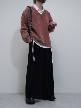 「アイテム（スラックス）」を使った、けいさん（メンズ・177cm）の夏コーディネート