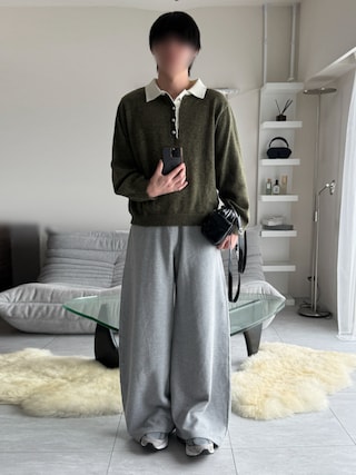 「VELNUS(ベルナス)の【VELNUS】Silver Button Contrast Melange Knit Polo Shirt / シルバーボタン配色メランジニットポロシャツ(ニット/セーター)」を使った、けいさん(メンズ・177cm)の秋コーディネート