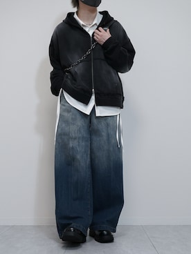 「アイテム（パーカー）」を使った、けいさん（メンズ・177cm・20代）の夏コーディネート