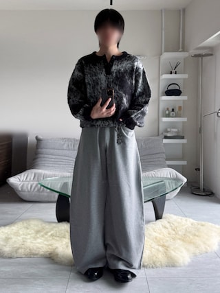 「VELNUS（ベルナス）の【VELNUS】Curved Design Wide Sweatpants/カーブデザイン ワイドスウェットパンツ（スウェットパンツ）」を使った、けいさん（メンズ・177cm）の秋コーディネート
