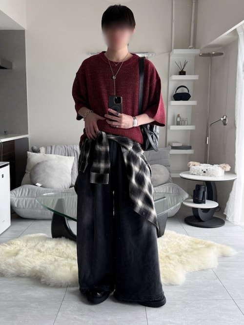 「VELNUS（ベルナス）の【VELNUS】Vintage Makeup Heavyweight Double Tuck Sweatpants/ヴィンテージメイク ヘビーウェイトダブルタックスウェットパンツ（スウェットパンツ）」を使った、けいさん（メンズ・177cm）の春コーディネート