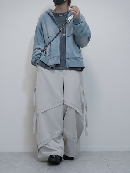 「VELNUS（ベルナス）の【VELNUS】Vintage Make Heavyweight Double Zip Hoodie/ヴィンテージメイク ヘビーウェイトダブルジップフーディ（パーカー）」を使った、けいさん（メンズ・177cm）の秋コーディネート